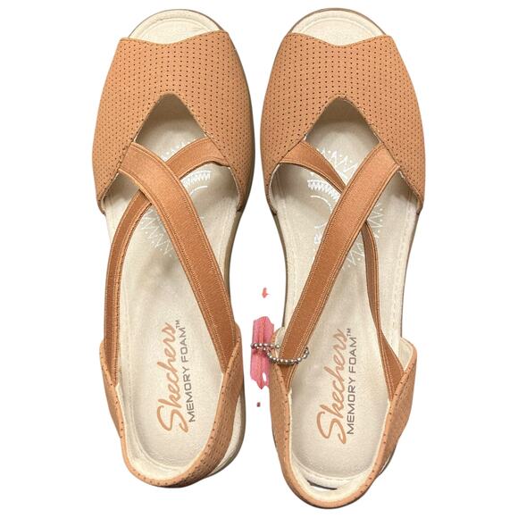 Skechers Parallel - Piazza Memory Foam Wedge Sandals Size 7 NWOT - Picture 3 of 7